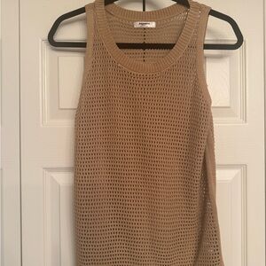 Zeagoo Tan Knit Tank Top